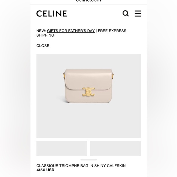 Celine Triomphe Nude Medium Bag - Picture 14 of 15